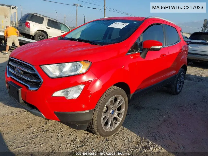 2018 Ford Ecosport Titanium VIN: MAJ6P1WL6JC217023 Lot: 40540682