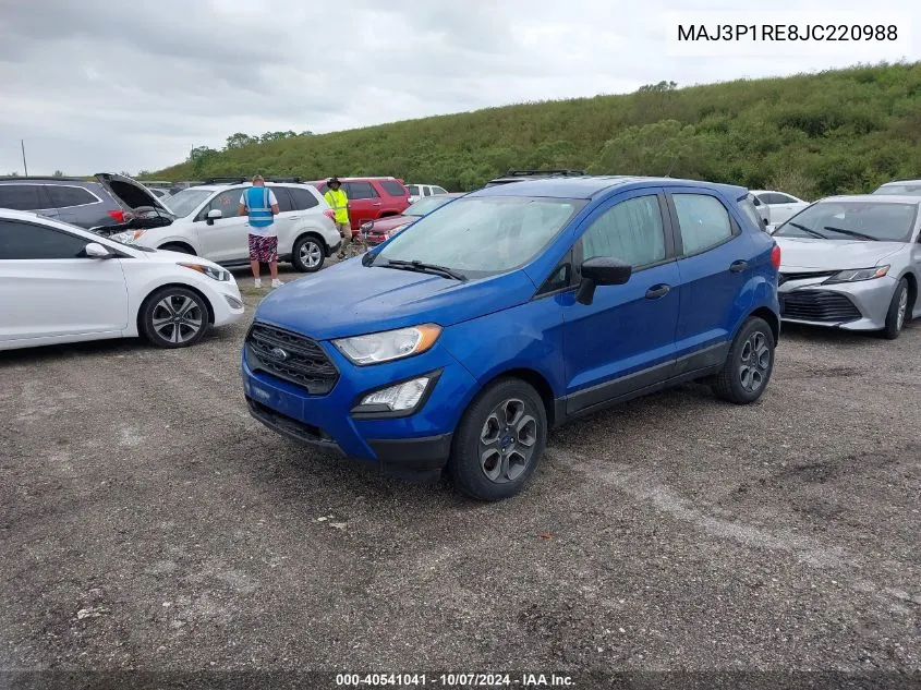 2018 Ford Ecosport S VIN: MAJ3P1RE8JC220988 Lot: 40541041