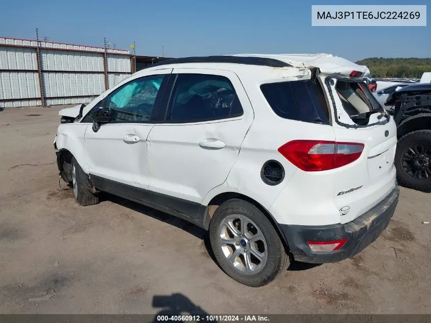 2018 Ford Ecosport Se VIN: MAJ3P1TE6JC224269 Lot: 40560912