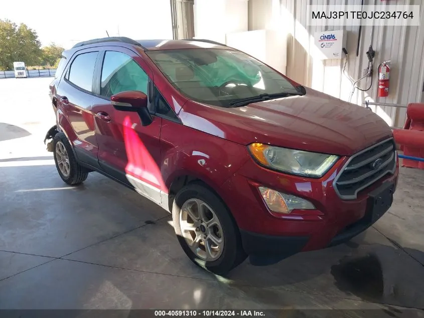 2018 Ford Ecosport Se VIN: MAJ3P1TE0JC234764 Lot: 40591310