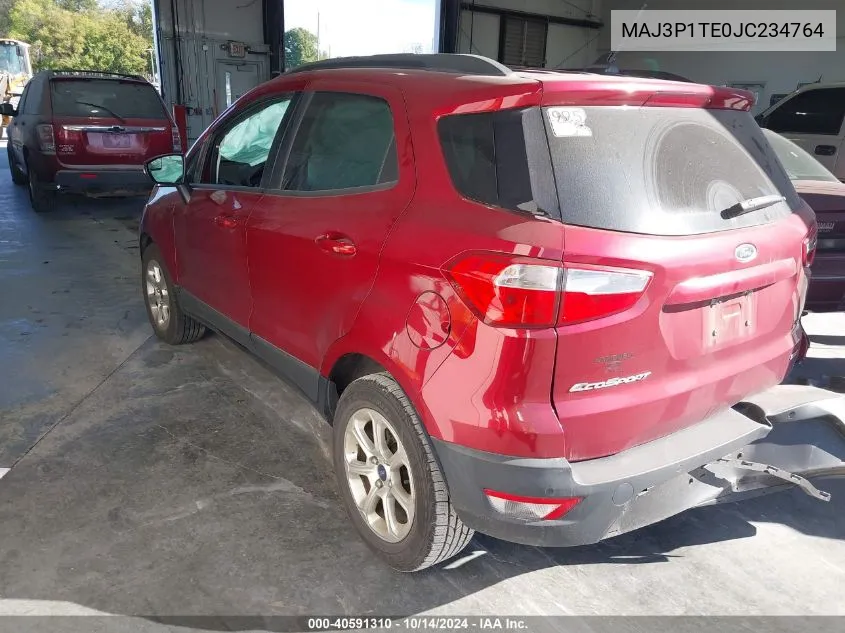 2018 Ford Ecosport Se VIN: MAJ3P1TE0JC234764 Lot: 40591310