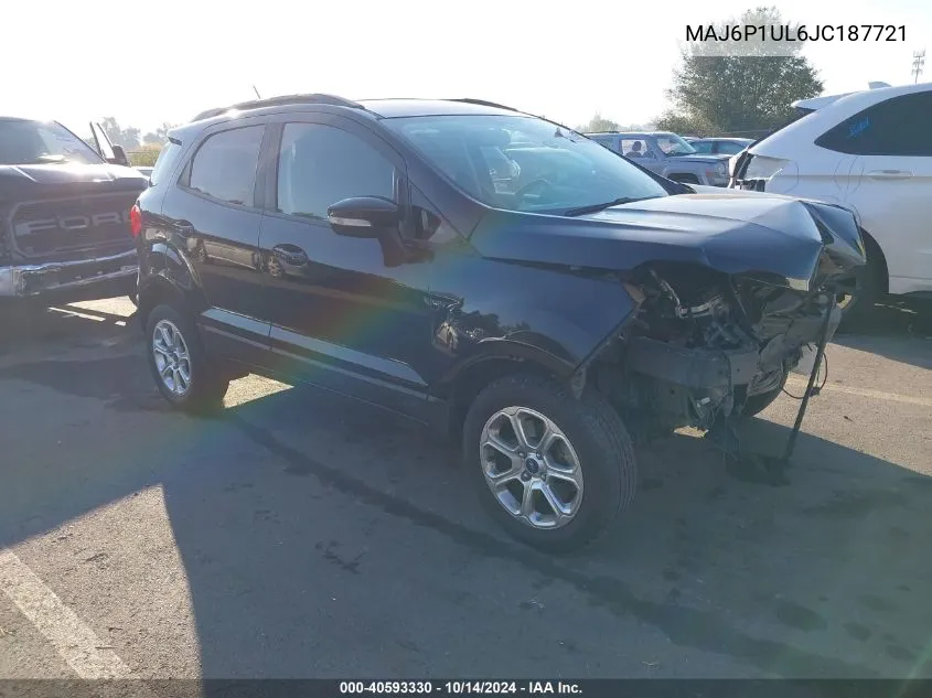 2018 Ford Ecosport Se VIN: MAJ6P1UL6JC187721 Lot: 40593330