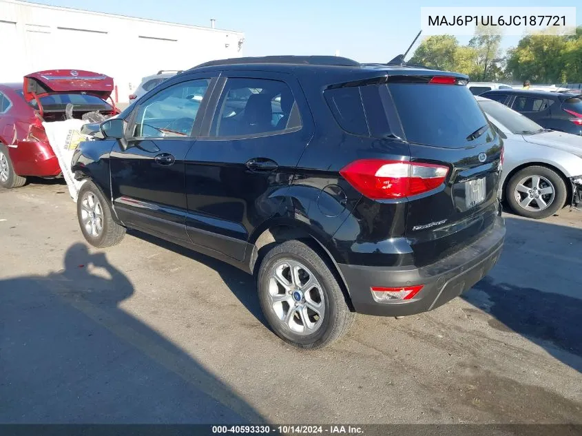 2018 Ford Ecosport Se VIN: MAJ6P1UL6JC187721 Lot: 40593330