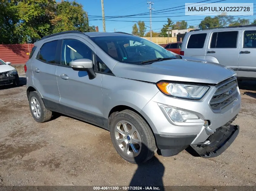 2018 Ford Ecosport Se VIN: MAJ6P1ULXJC222728 Lot: 40611300