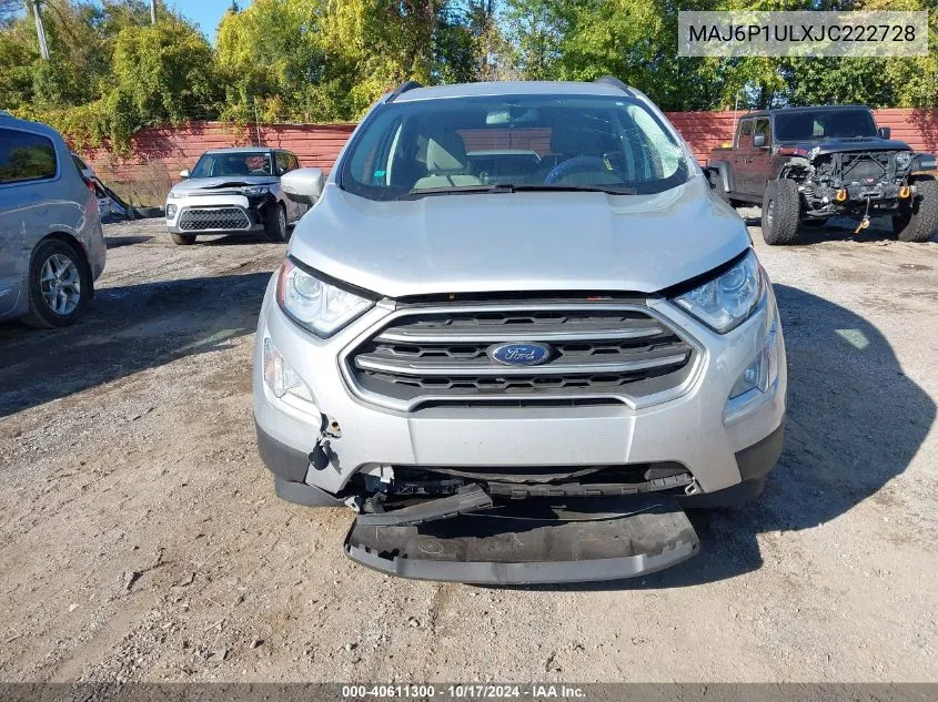 2018 Ford Ecosport Se VIN: MAJ6P1ULXJC222728 Lot: 40611300