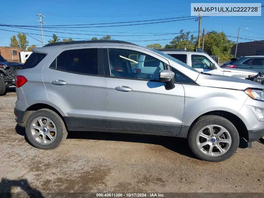 2018 Ford Ecosport Se VIN: MAJ6P1ULXJC222728 Lot: 40611300