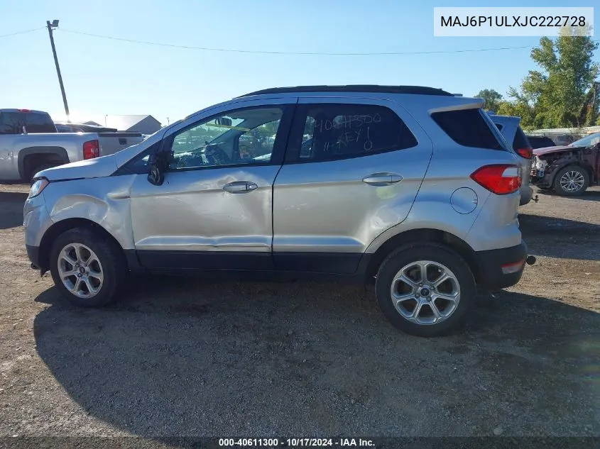 2018 Ford Ecosport Se VIN: MAJ6P1ULXJC222728 Lot: 40611300