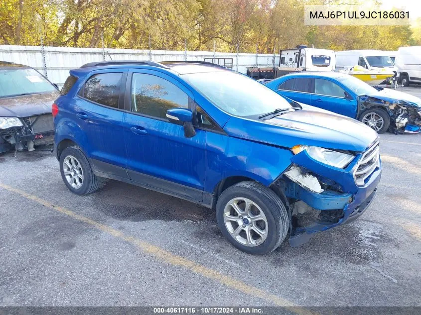 2018 Ford Ecosport Se VIN: MAJ6P1UL9JC186031 Lot: 40617116