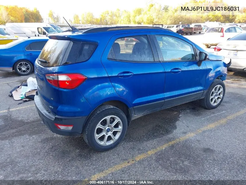 2018 Ford Ecosport Se VIN: MAJ6P1UL9JC186031 Lot: 40617116