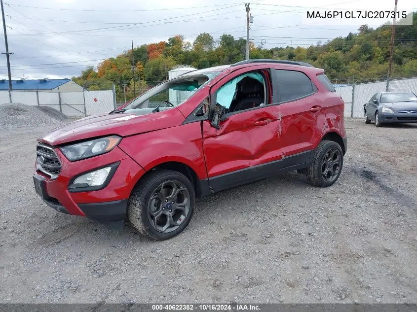 2018 Ford Ecosport Ses VIN: MAJ6P1CL7JC207315 Lot: 40622382