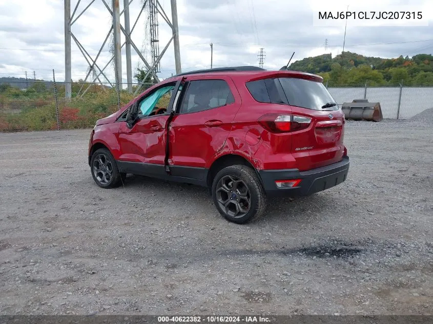 2018 Ford Ecosport Ses VIN: MAJ6P1CL7JC207315 Lot: 40622382