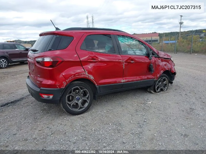 2018 Ford Ecosport Ses VIN: MAJ6P1CL7JC207315 Lot: 40622382