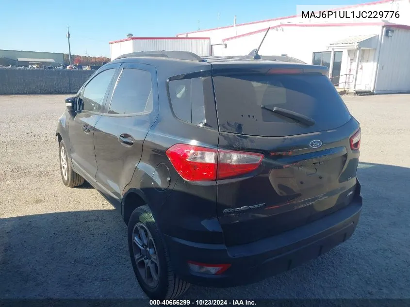 2018 Ford Ecosport Se VIN: MAJ6P1UL1JC229776 Lot: 40656299