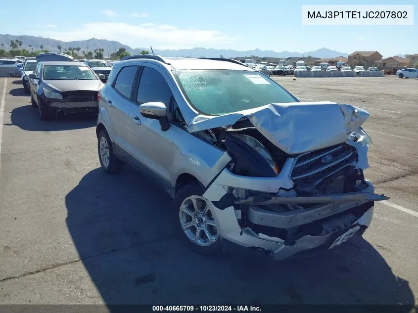 2018 Ford Ecosport Se VIN: MAJ3P1TE1JC207802 Lot: 40665709