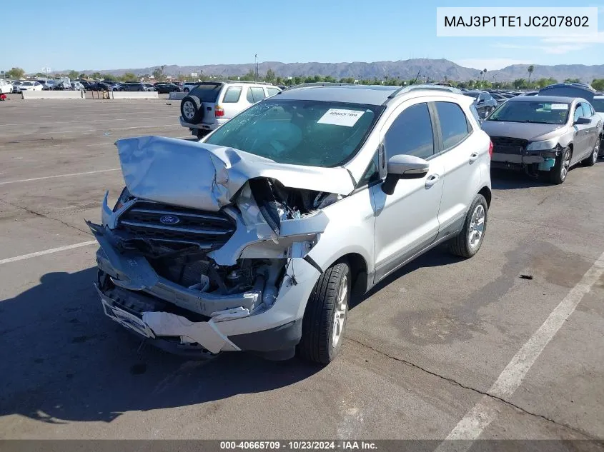 2018 Ford Ecosport Se VIN: MAJ3P1TE1JC207802 Lot: 40665709