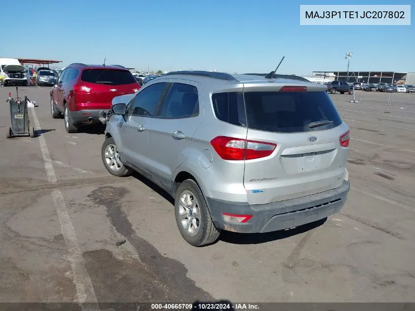 2018 Ford Ecosport Se VIN: MAJ3P1TE1JC207802 Lot: 40665709