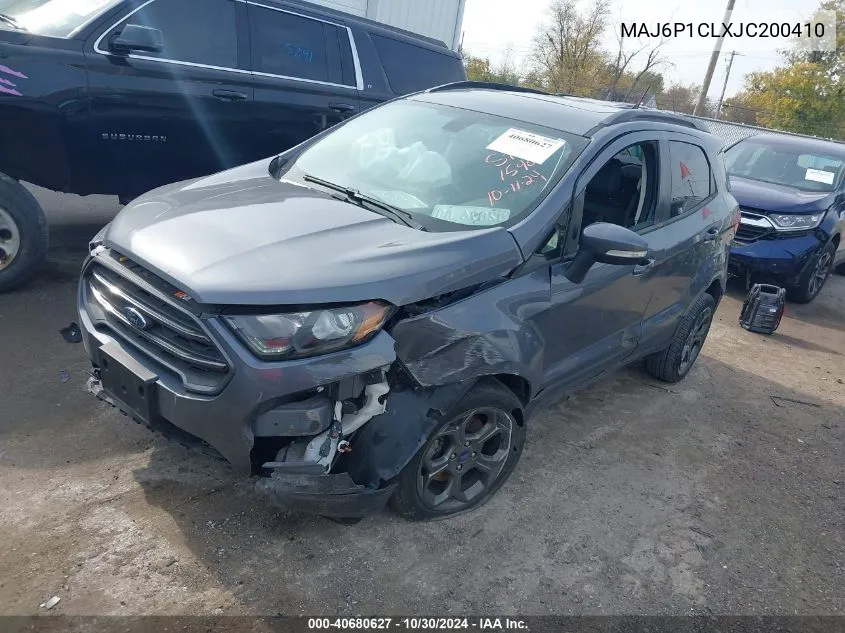 2018 Ford Ecosport Ses VIN: MAJ6P1CLXJC200410 Lot: 40680627