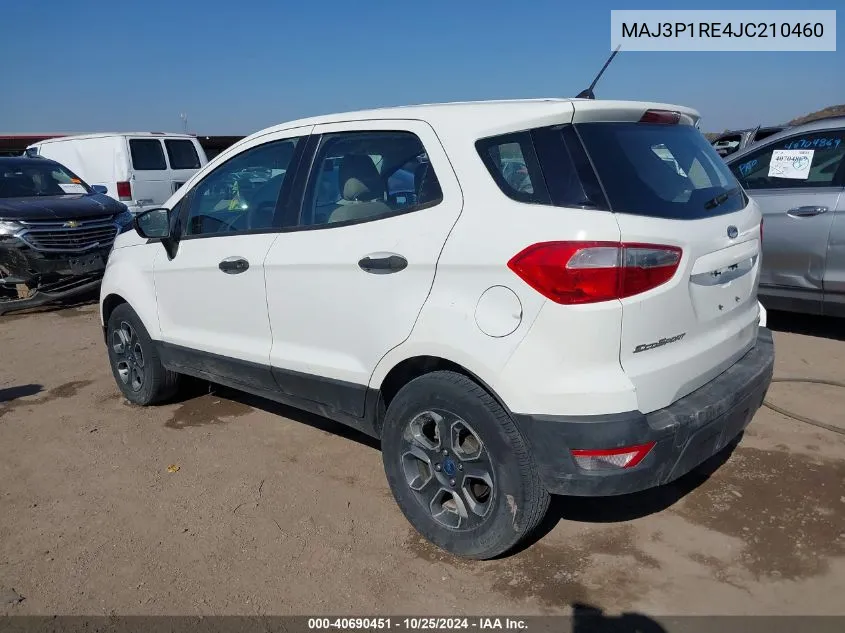 2018 Ford Ecosport S VIN: MAJ3P1RE4JC210460 Lot: 40690451