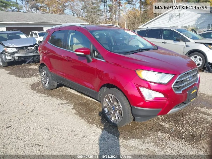 2018 Ford Ecosport Titanium VIN: MAJ6P1WLXJC195799 Lot: 40725113