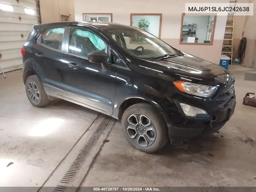 2018 Ford Ecosport S VIN: MAJ6P1SL6JC242638 Lot: 40728787