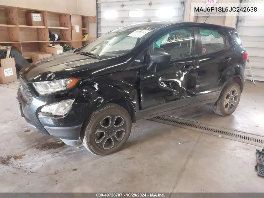 2018 Ford Ecosport S VIN: MAJ6P1SL6JC242638 Lot: 40728787