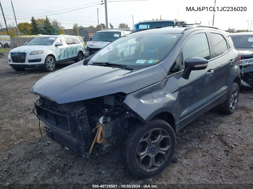 2018 Ford Ecosport Ses VIN: MAJ6P1CL1JC236020 Lot: 40729501