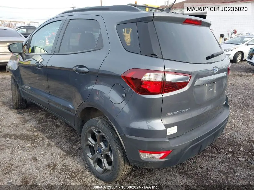 2018 Ford Ecosport Ses VIN: MAJ6P1CL1JC236020 Lot: 40729501