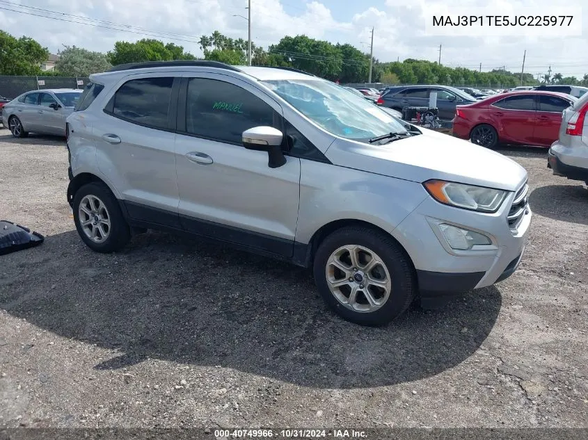 2018 Ford Ecosport Se VIN: MAJ3P1TE5JC225977 Lot: 40749966