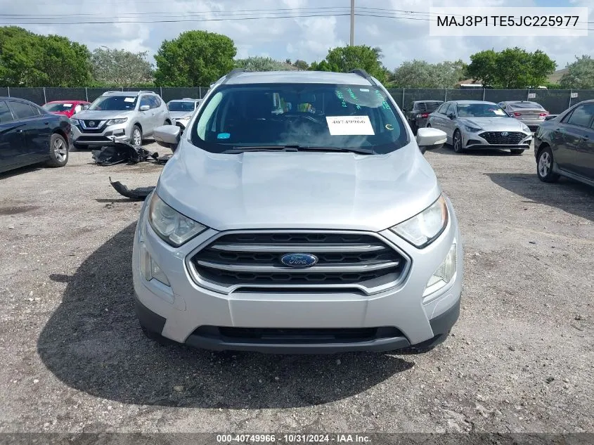 2018 Ford Ecosport Se VIN: MAJ3P1TE5JC225977 Lot: 40749966