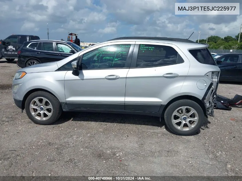 2018 Ford Ecosport Se VIN: MAJ3P1TE5JC225977 Lot: 40749966