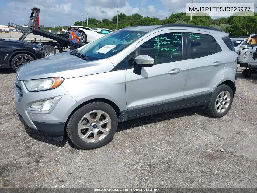 2018 Ford Ecosport Se VIN: MAJ3P1TE5JC225977 Lot: 40749966