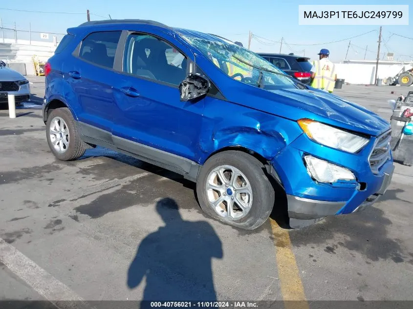 2018 Ford Ecosport Se VIN: MAJ3P1TE6JC249799 Lot: 40756021