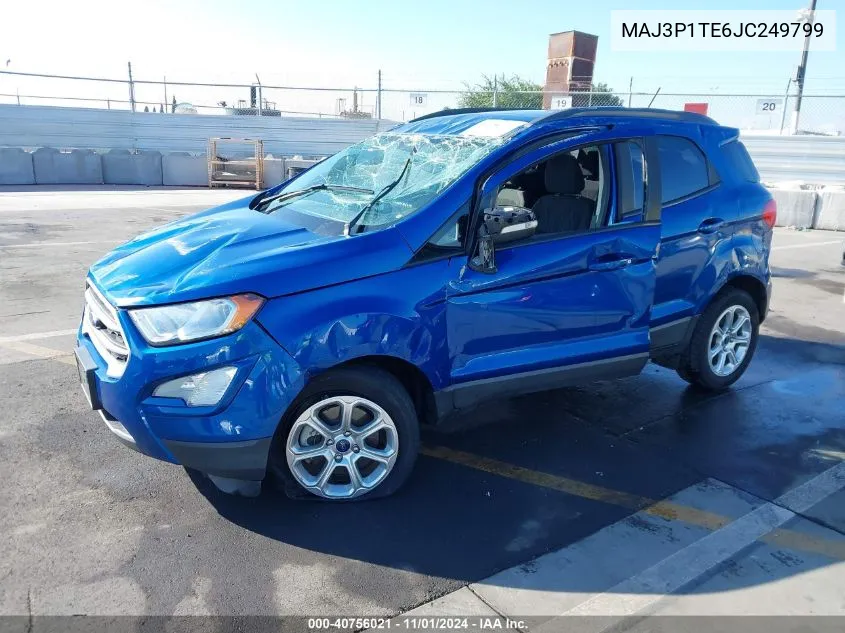 2018 Ford Ecosport Se VIN: MAJ3P1TE6JC249799 Lot: 40756021