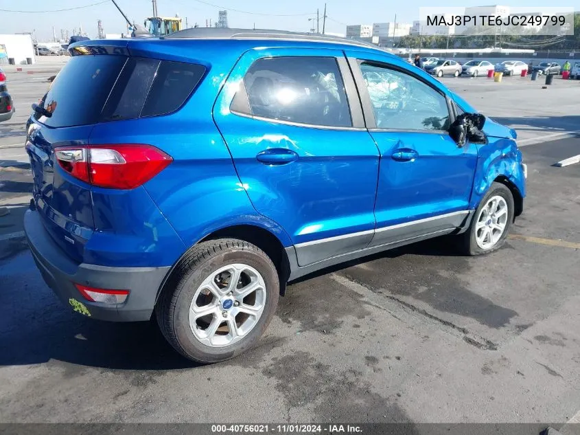 2018 Ford Ecosport Se VIN: MAJ3P1TE6JC249799 Lot: 40756021