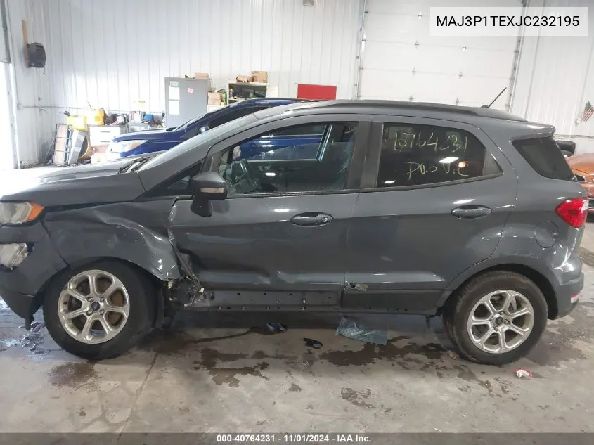 2018 Ford Ecosport Se VIN: MAJ3P1TEXJC232195 Lot: 40764231