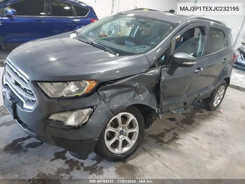 2018 Ford Ecosport Se VIN: MAJ3P1TEXJC232195 Lot: 40764231