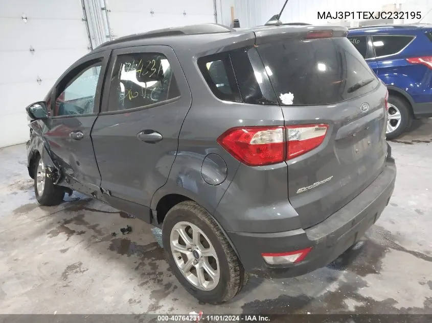 2018 Ford Ecosport Se VIN: MAJ3P1TEXJC232195 Lot: 40764231