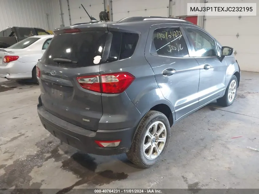 2018 Ford Ecosport Se VIN: MAJ3P1TEXJC232195 Lot: 40764231