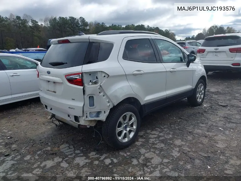 2018 Ford Ecosport Se VIN: MAJ6P1UL9JC193576 Lot: 40796992