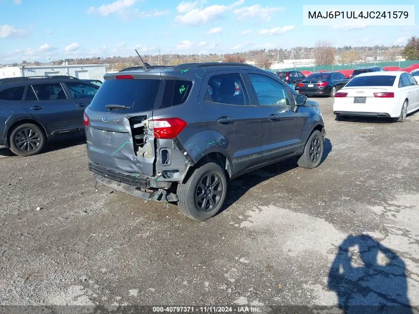 2018 Ford Ecosport Se VIN: MAJ6P1UL4JC241579 Lot: 40797371