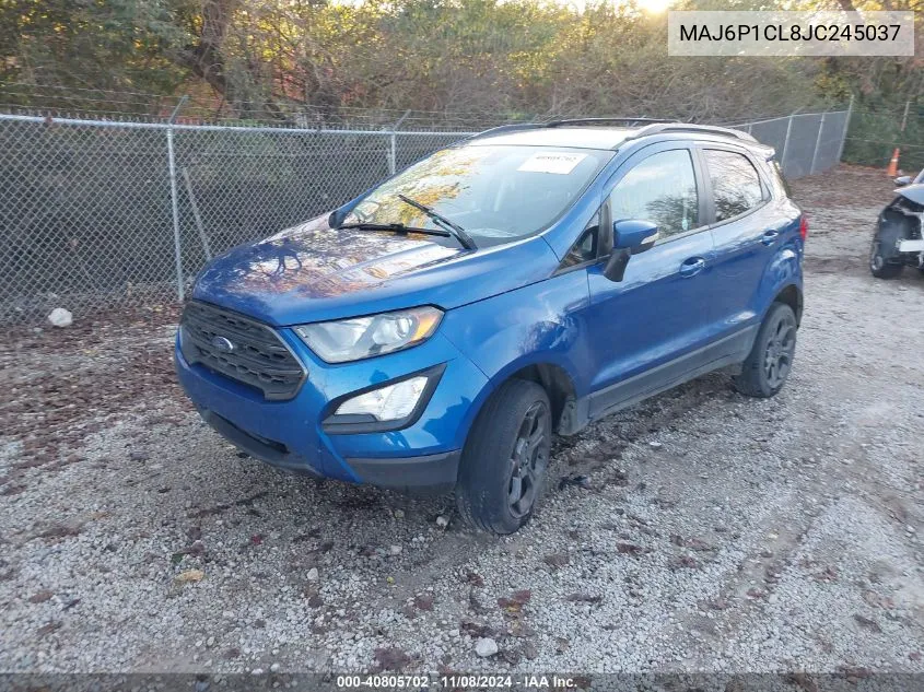 2018 Ford Ecosport Ses VIN: MAJ6P1CL8JC245037 Lot: 40805702