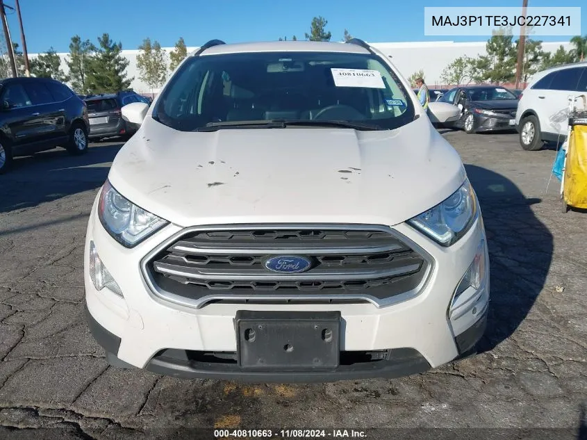 2018 Ford Ecosport Se VIN: MAJ3P1TE3JC227341 Lot: 40810663