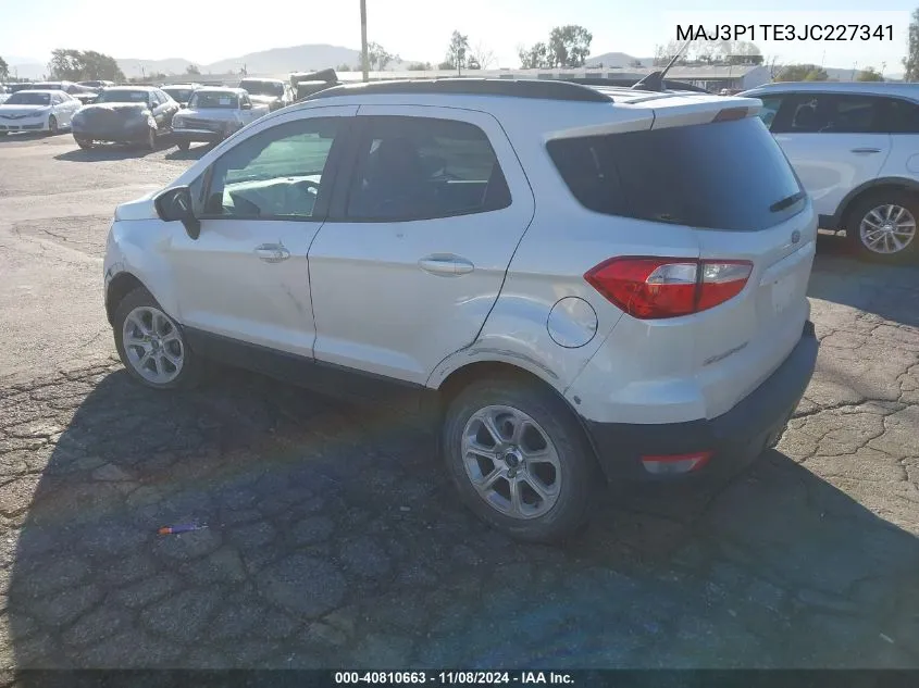 2018 Ford Ecosport Se VIN: MAJ3P1TE3JC227341 Lot: 40810663