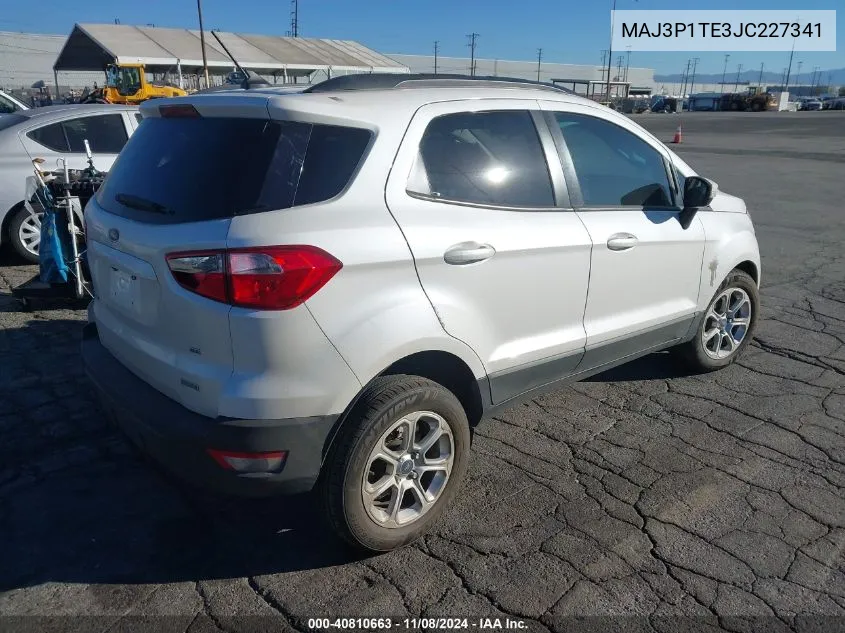 2018 Ford Ecosport Se VIN: MAJ3P1TE3JC227341 Lot: 40810663