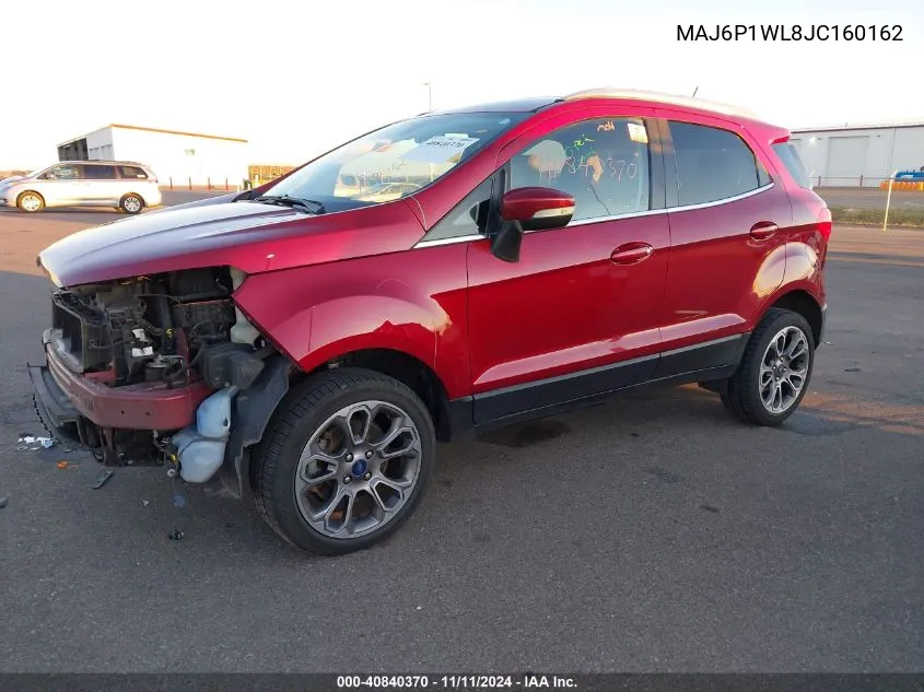 2018 Ford Ecosport Titanium VIN: MAJ6P1WL8JC160162 Lot: 40840370