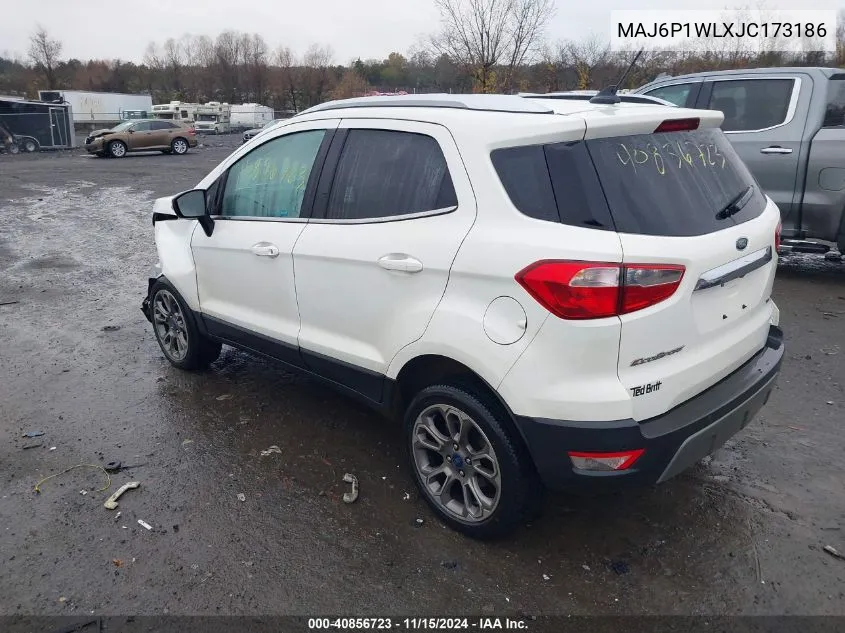 2018 Ford Ecosport Titanium VIN: MAJ6P1WLXJC173186 Lot: 40856723