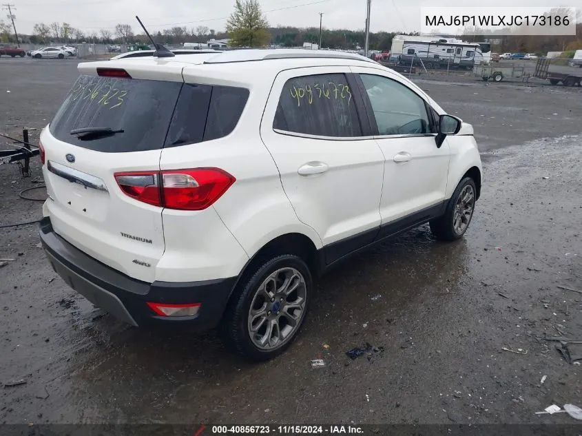 2018 Ford Ecosport Titanium VIN: MAJ6P1WLXJC173186 Lot: 40856723