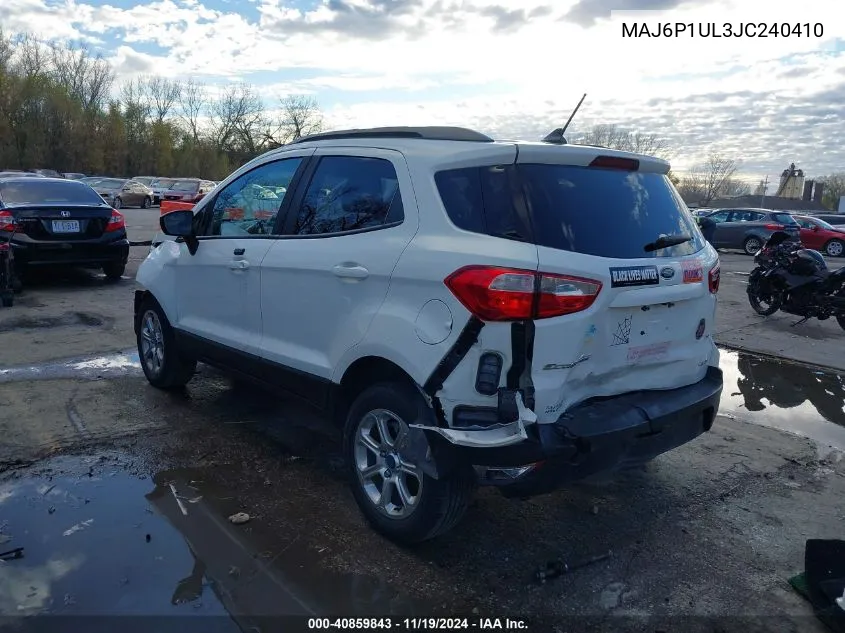 2018 Ford Ecosport Se VIN: MAJ6P1UL3JC240410 Lot: 40859843