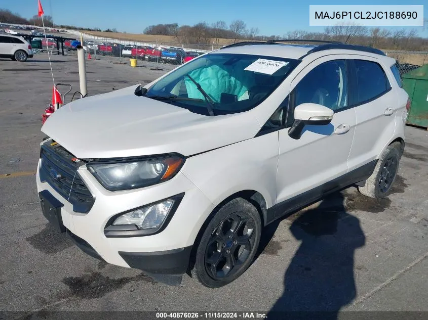 2018 Ford Ecosport Ses VIN: MAJ6P1CL2JC188690 Lot: 40876026