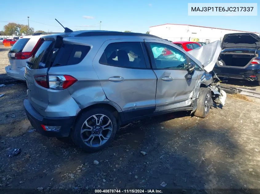 2018 Ford Ecosport Se VIN: MAJ3P1TE6JC217337 Lot: 40878744